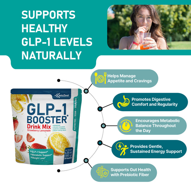 Ketozest GLP-1 Booster Drink Mix Powder