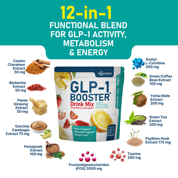 Ketozest GLP-1 Booster Drink Mix Powder