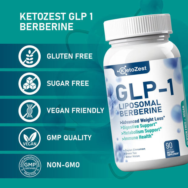 KetoZest GLP-1 Liposomal Berberine HCl Capsules