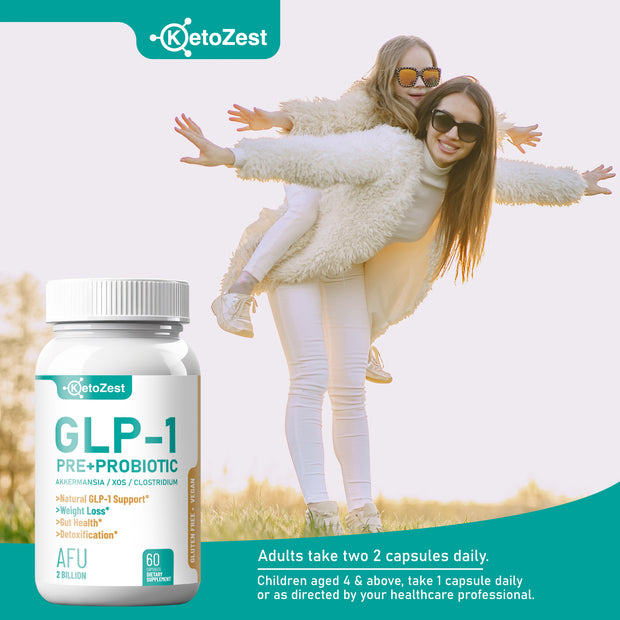 KetoZest GLP-1 Booster Probiotic Prebiotic Supplement