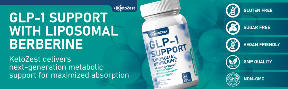 KetoZest GLP-1 Support Weight Loss Supplement Liposomal Berberine KetoZest GLP-1 Support Weight Loss Supplement Liposomal Berberine